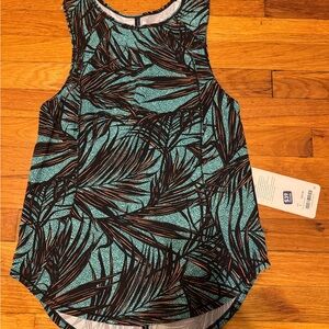 lululemon athletica Teal and Black Palm Tank Top
